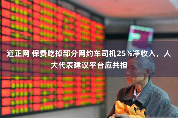 道正网 保费吃掉部分网约车司机25%净收入，人大代表建议平台应共担