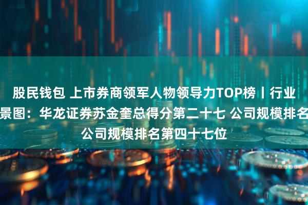 股民钱包 上市券商领军人物领导力TOP榜丨行业数据评价全景图：华龙证券苏金奎总得分第二十七 公司规模排名第四十七位